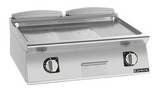 Giorik FME941TCRXT 900 Series 800mm Wide Countertop 1/3 Ribbed 2/3 Smooth/Ribbed Satin Chrome Plate Electric Frytop