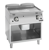 Giorik FMG741GCRXT 700 Series 800mm Wide 1/3 Ribbed 2/3 Smooth Satin Chrome Plate Gas On Open Base Gas Frytop