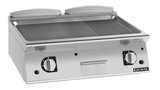 Giorik FMG941TFT 900 Series 800mm Wide Countertop 1/3 Ribbed 2/3 Smooth Steel Plate Gas Frytop