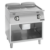 Giorik FRE741GCRXT 700 Series 800mm Wide Ribbed Satin Chrome On Open Base Electric Frytop