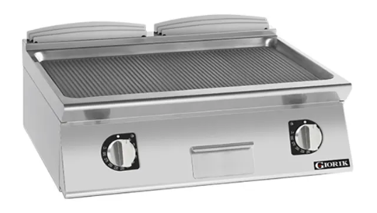 Giorik FRE741TFT 700 Series 800mm Wide Ribbed Mild Steel Countertop Electric Frytop