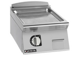Giorik FRE92TCRXT 900 Series 400mm Wide Countertop Ribbed Satin Chrome Electric Frytop