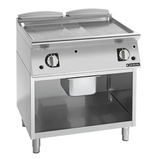 Giorik FRG741GCRXT 700 Series 800mm Wide Ribbed Satin Chrome On Open Base Gas Frytop