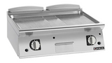 Giorik FRG941TCRXT 900 Series 800mm Wide Countertop Ribbed Satin Chrome Plate Gas Frytop