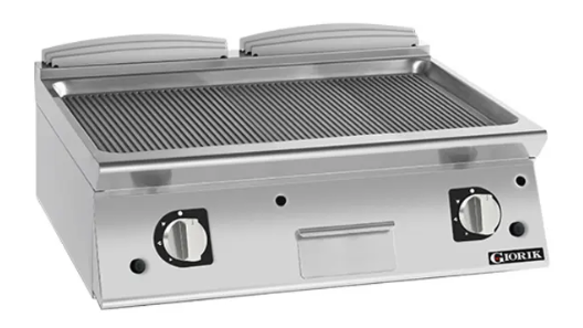 Giorik FRG941TFT 900 Series 800mm Wide Countertop Ribbed Mild Steel Plate Gas Frytop