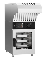 Giorik KB061WT.L.RO.H Kore 6 x 1/1 GN Electric Boiler with Recirculating Ventless Hood with Reverse Osmosis and Left Hand Hinge Door Combi Oven