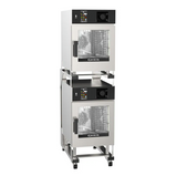 Giorik KNMEST.11.0606.SF.H Mini Touch 6 on 6 x 1/1 GN Electric Combi Oven with Recirculating Ventless Hood and Standard Filter Stacked Combi Oven