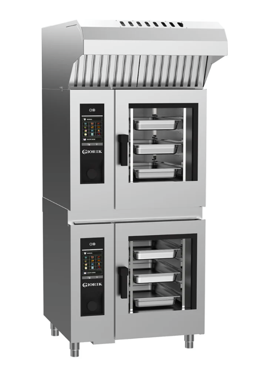 Giorik SNHEST.11.0610.RO.H Steambox Evolution 6 on 10 x 1/1 GN with Ventless Hood & Reverse Osmosis Electric Combi Oven