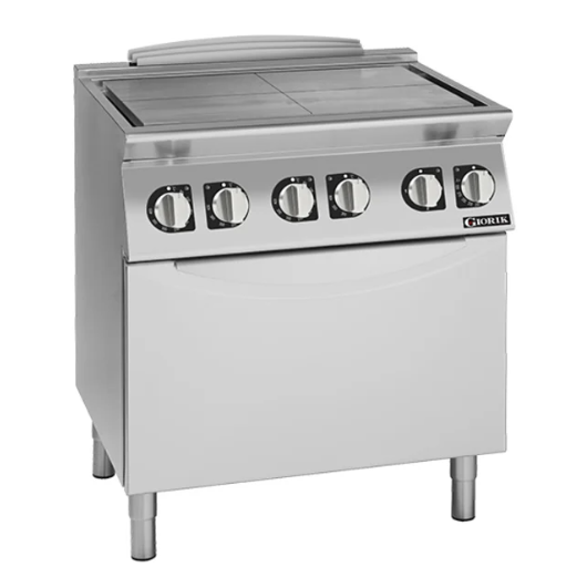 Giorik TE940ET 900 Series 800mm Wide Electric Solid Top on Electric Oven Standard Gas Oven