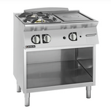 Giorik TG74GTLT 700 Series 800mm Wide Combination Solid Top and Gas Burner On Open Base Ranges