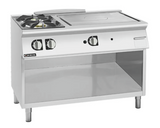 Giorik TG76GTLT 700 Series 1200mm Wide Combination Solid Top and Gas Burner On Open Base Ranges