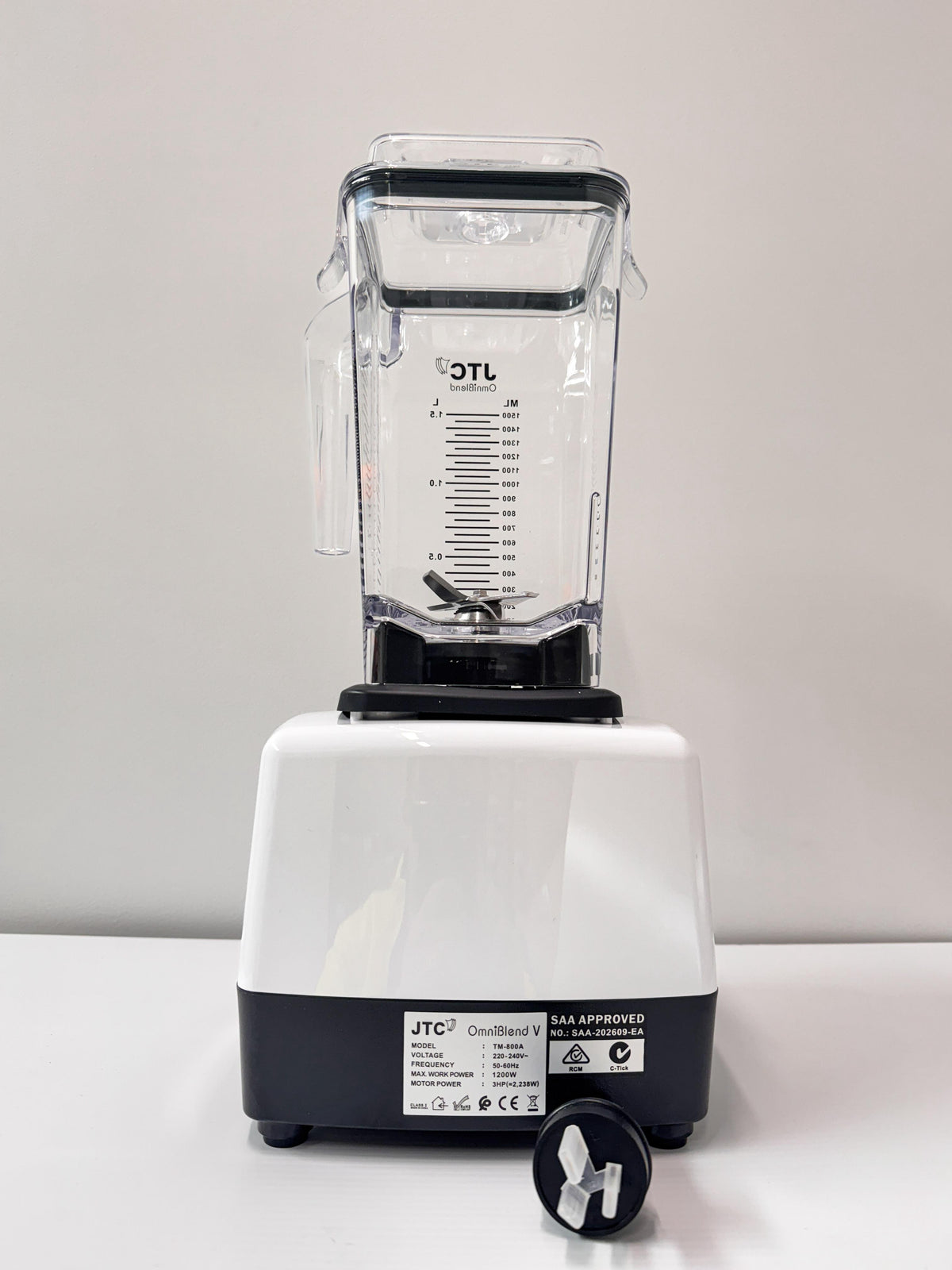 JTC OmniBlend TM 800D 1.5 Litre D Jug with Tamper rod 7 Year Warranty Heavy Duty Blender 3 HP 38,000 RPM