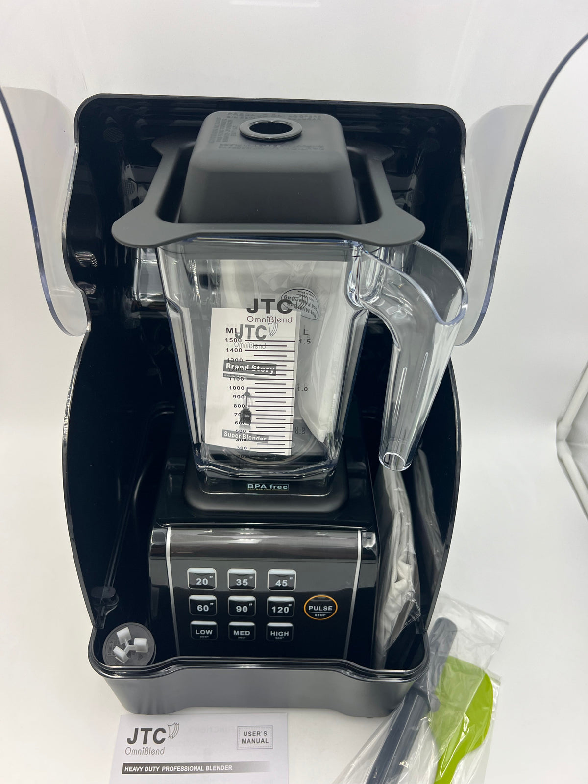 JTC OmniBlend 890AQ Commercial Blender with OmniShield I Sound Shield,1.5Litre D Jug Set