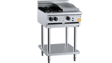 K+ Series KBT-SB2-GRP3 Combination Two Open Burners & 300mm Grill Plate On Stand