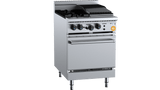 K+ Series KOV-SB2-CBR3 Combination Oven with Two Open Burners & 300mm Char Broiler