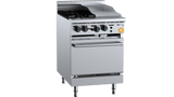 K+ Series KOV-SB2-GRP3 Combination Oven with Two Open Burners & 300mm Grill Plate