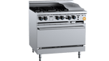 K+ Series KOV-SB4-GRP3 Combination Oven with Four Open Burners & 300mm Grill Plate