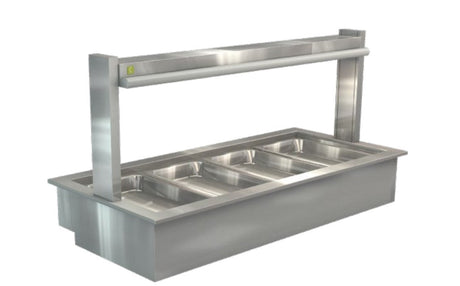 Cossiga LSBM4 | Bain Marie LSBM | Linear Series| Gantry | With No Glass | Bain Marie | Display Cabinet