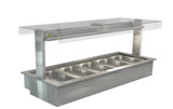 Cossiga LSBM5-FT | Bain Marie LSBM | Linear Series|  Flat Top Sneeze Guard Glass | Bain Marie | Display Cabinet