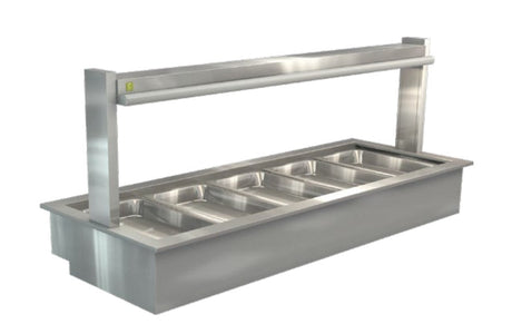 Cossiga LSBM5 | Bain Marie LSBM | Linear Series | Gantry | With No Glass | Bain Marie | Display Cabinet
