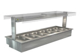 Cossiga LSBM6-FT | Bain Marie LSBM | Linear Series|  Flat Top Sneeze Guard Glass | Bain Marie | Display Cabinet