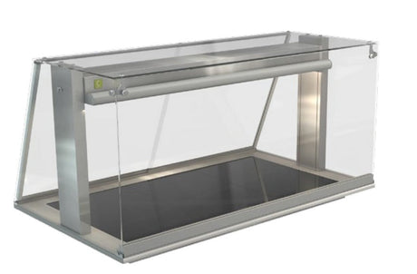 Cossiga LSCM3-FS | LS Ceramic| Heated Well | Ceramic Hotplate | Square Glass Assisted Service | With Acrylic Rear Doors | Heated Ceramic Glass