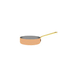 MINI-07957 - Miniature Frypan Copper W/Brass Hdl 120X35Mm (Sold in sets o