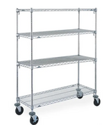 Metro NK3.M4T68.1836 Super Erecta 4 Tier 18"x 36" 4 Wire Shelves Mobile Wire Shelving