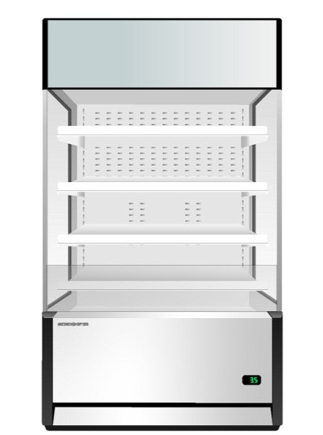 Skope OD1100N.LS.FM-SS | Open Deck Fridge | 4 Adjustable Height Shelves | Commercial Display Fridge
