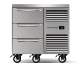 Skope PG11.UBR.1.D3.RH | Three Drawer | One Bay | Underbench GN 1/1 Fridge | Fridge | Right Hand Fridge