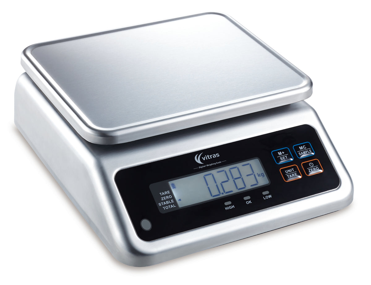 Vitras Dual Display 30kg Waterproof Portion Scale
