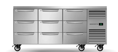 Skope PG11.UBR.3.D9.RH | ProSpec | Nine Drawer | Three Bay | Underbench GN 1/1 | Fridge | Right Hand Fridge