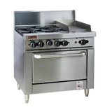 Trueheat RCR9-4-3G-LP 900mm Oven Range 4 Open Burner with 300mm Griddle LP