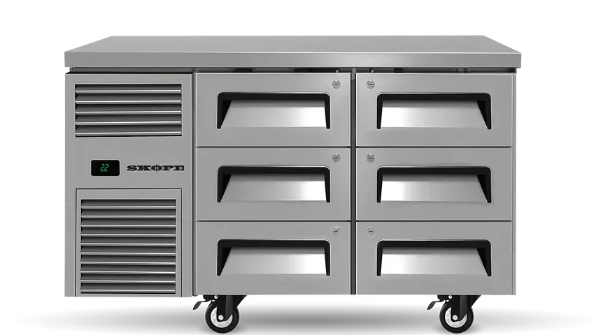 Skope RF7.UBR.2.D6 | ReFlex | 6 Drawer | Underbench GN 1/1 | Fridge | Underbench Fridge