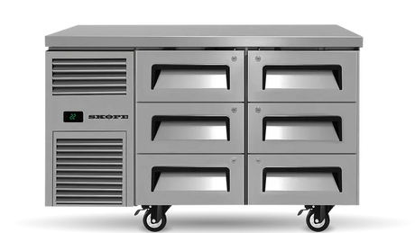 Skope RF7.UBR.2.D6 | ReFlex | 6 Drawer | Underbench GN 1/1 | Fridge | Underbench Fridge
