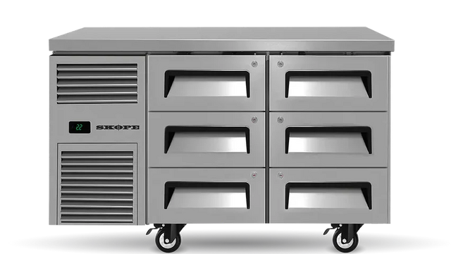 Skope RF7.UBR.2.D6 | ReFlex | 6 Drawer | Underbench GN 1/1 | Fridge | Underbench Fridge
