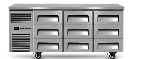 Skope RF7.UBR.3.D9 | ReFlex | 9 Drawer | Underbench GN 1/1 Fridge | Fridge | Underbench Fridge