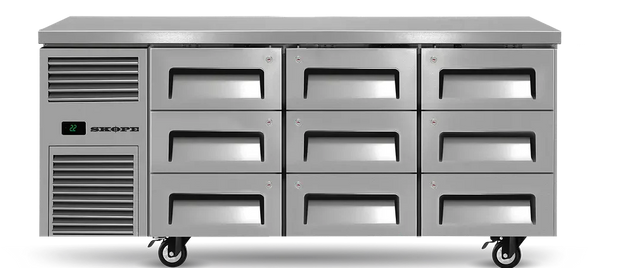 Skope RF7.UBR.3.D9 | ReFlex | 9 Drawer | Underbench GN 1/1 Fridge | Fridge | Underbench Fridge