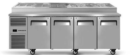 Skope RF8.PPZ.4.SD | ReFlex | 4 Solid Door | GN Compatible | Pizza Preparation Fridge | Pizza Preparation Fridge | Pizza Prep Fridg