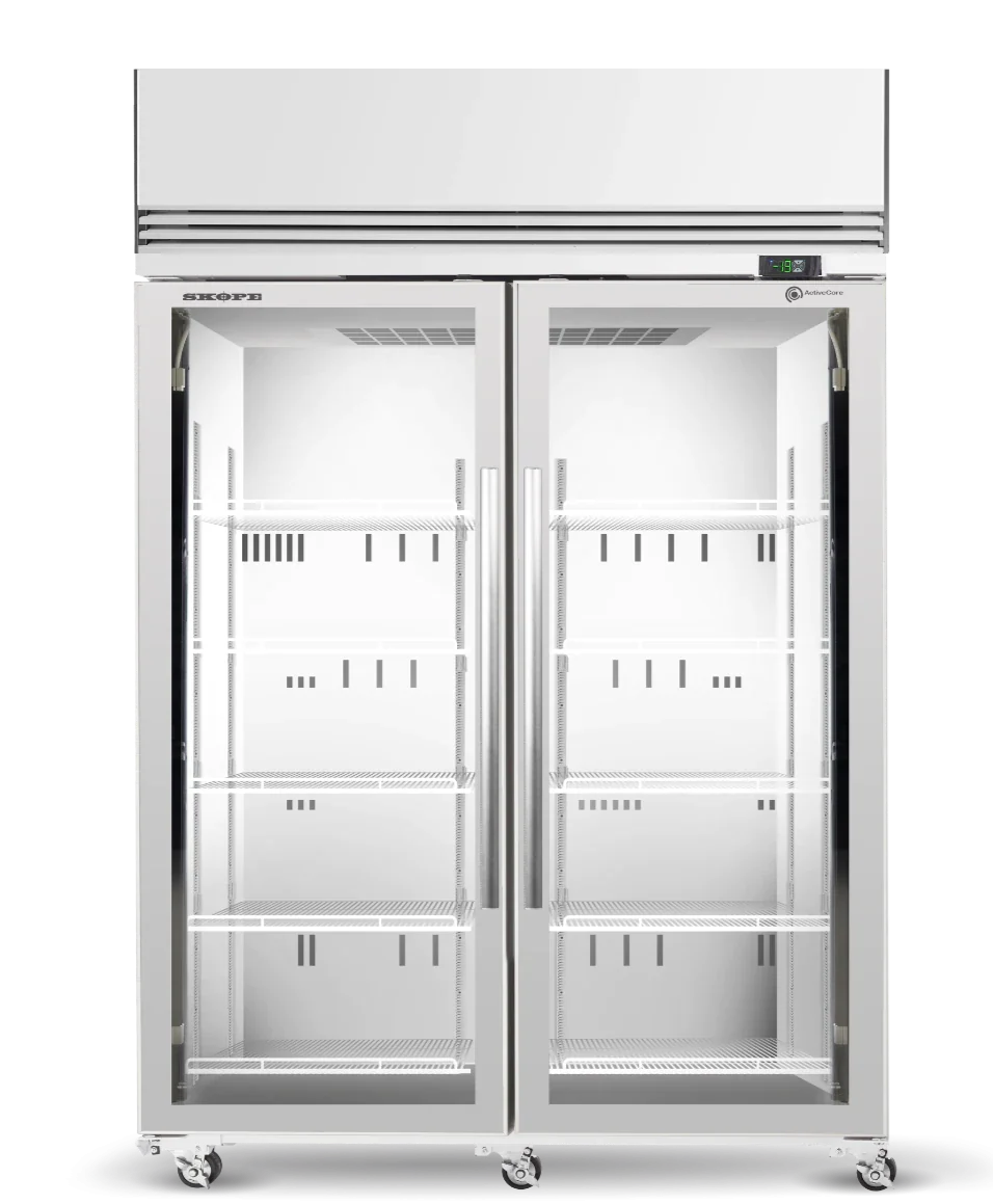 Skope 2 Glass Door Commercial Upright Display Freezer 896L