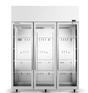 Skope SKFT1500N-A-SS | 3 Glass Door | Upright Display | Storage Freezer | with Unlit Sign| Commercial Upright Freezer