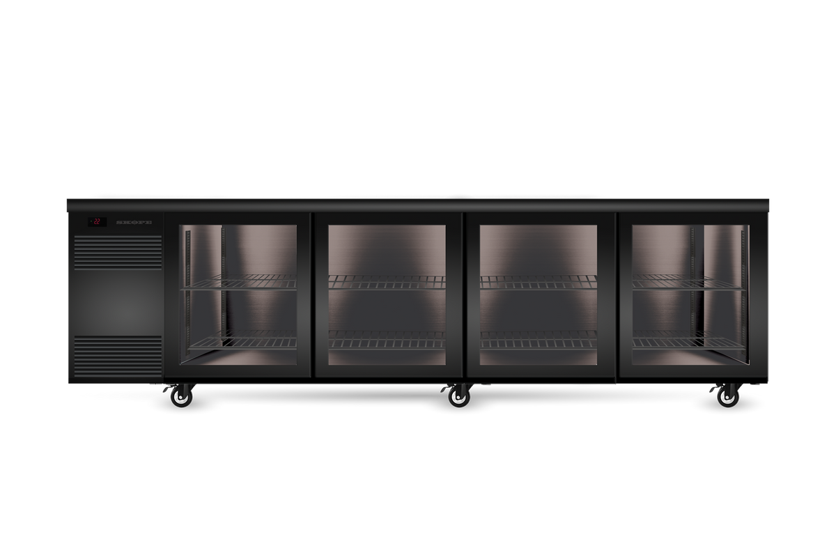 Skope BackBar SlimLine 4 Door Underbench Fridge 606L