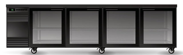 Skope SL.4.GSW | BackBar | 4 Glass Door | Swing Door | SlimLine | Fridge | Display Fridge | Commercial Fridge