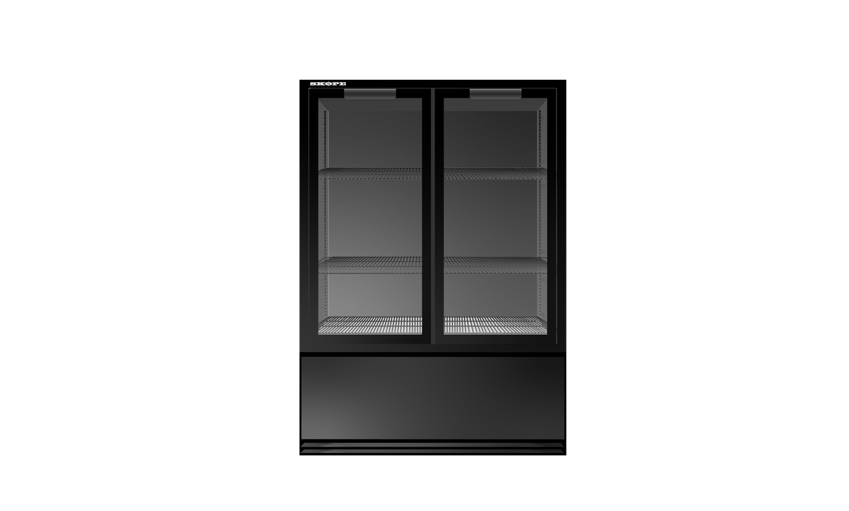 Skope SpeedLane Grab & Go Fridge 2 Swing Doors Solid Back