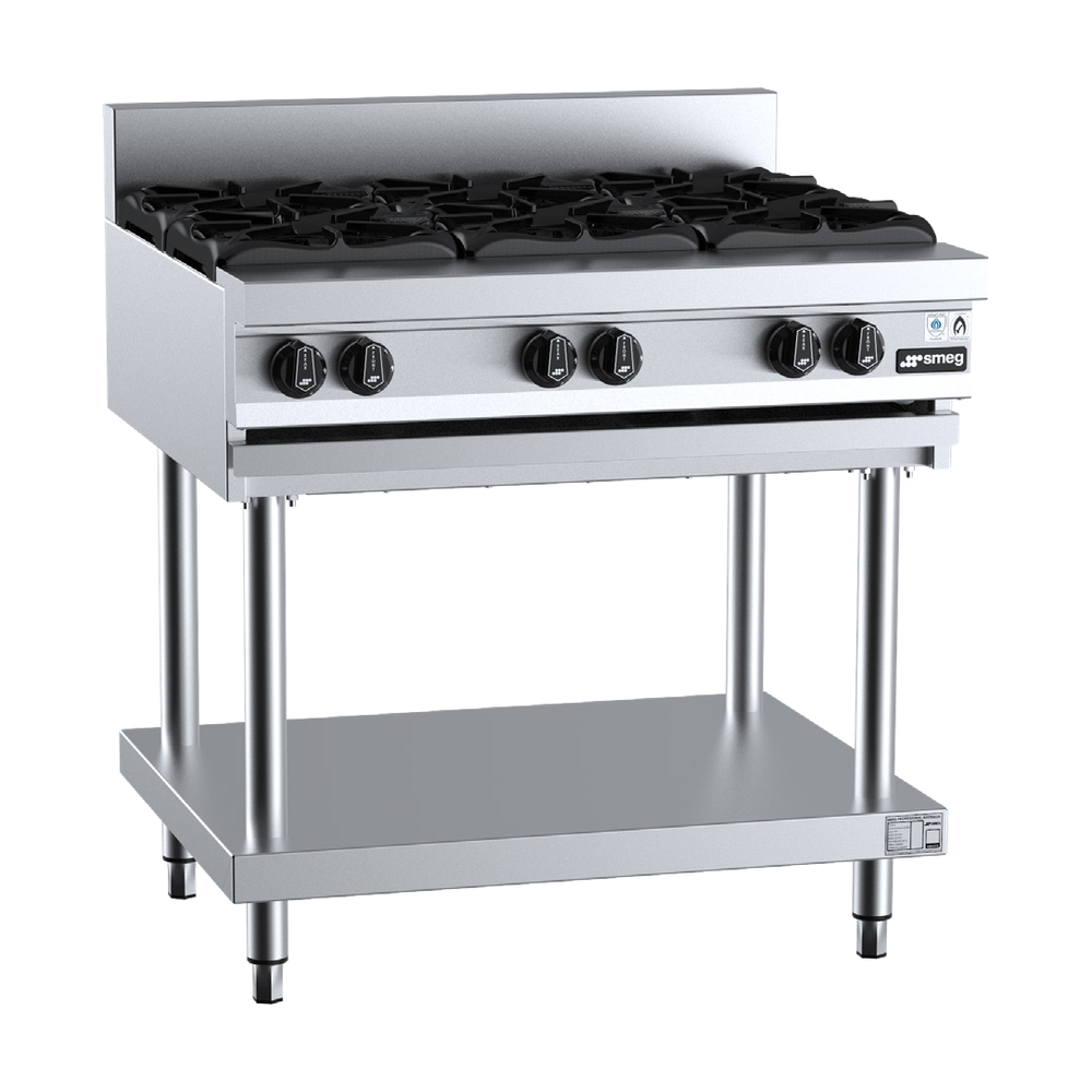 Smeg Professional SPBT6 6 Burner Boiling Top on Stand