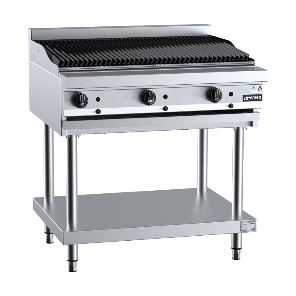Smeg Professional SPCB9 900mm Char Broiler on Stand