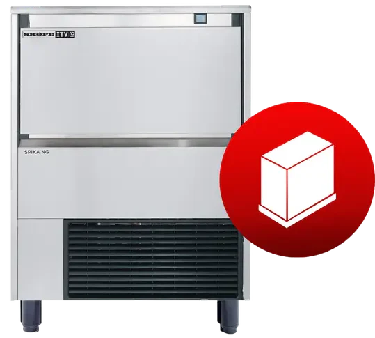 Skope SPIKA NG100 A HD | Self-Contained | Ice Cube Maker | Dice Ice Cuber | Ice Maker | Half Dice Ice | with Integral Bin
