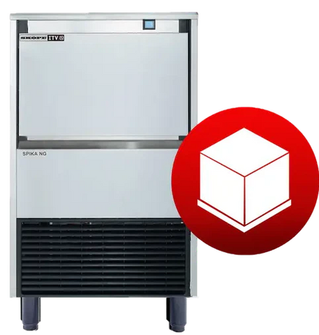 Skope SPIKA NG70 A FD DP | Self-Contained | Ice Cube Maker | Ice Maker | Full Dice | Ice Maker | with Integral Bin | and Drain Dump