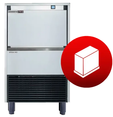 Skope SPIKA NG70 A HD DP | Self-Contained | Ice Cube Maker | Ice Maker | Half Dice Ice | with Integral Bin | and Drain Dump