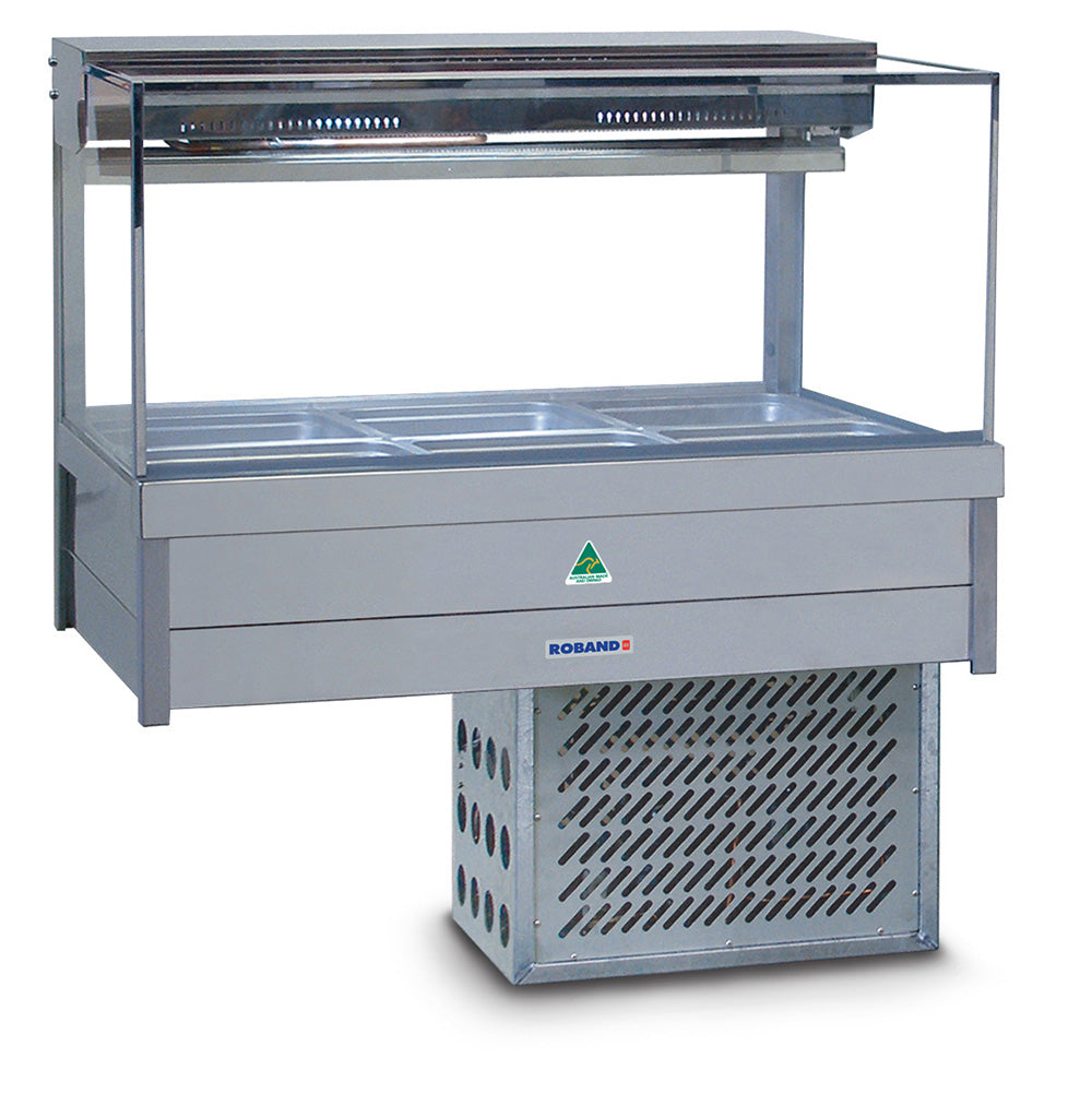 Roband SRX23RD Square Glass Refrigerated Cold Food Display